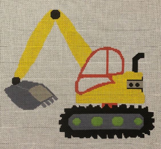 click here to view larger image of Excavator  (hand painted canvases)