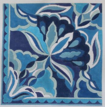 click here to view larger image of Arabesque - Azure (hand painted canvases)