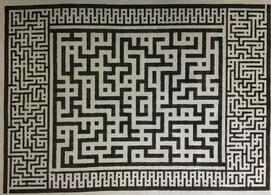 click here to view larger image of Crazy Black Maze (hand painted canvases)