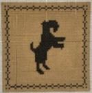 click here to view larger image of Terrier (black on tan) (hand painted canvases)