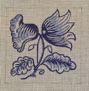 click here to view larger image of Delft Tiles - Jacobean Bloom (hand painted canvases)