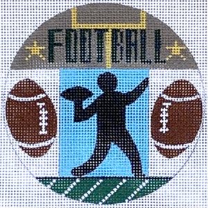 click here to view larger image of Football Round (hand painted canvases)