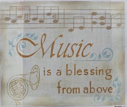 click here to view larger image of Music is a Blessing from Above (hand painted canvases)