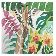 click here to view larger image of Giraffe Watching (hand painted canvases)
