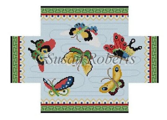 click here to view larger image of Chinese Butterflies Brick Cover (hand painted canvases)