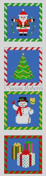 click here to view larger image of Christmas Times Coasters (hand painted canvases)
