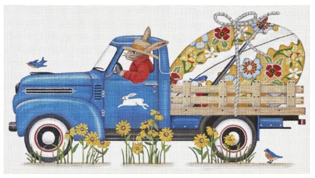 click here to view larger image of Blue Egg Truck (hand painted canvases)