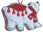 click here to view larger image of Holiday Polar Bear Set (hand painted canvases)