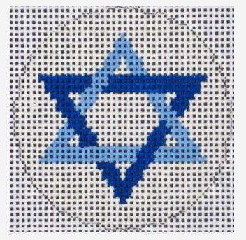 click here to view larger image of Star of David (hand painted canvases)