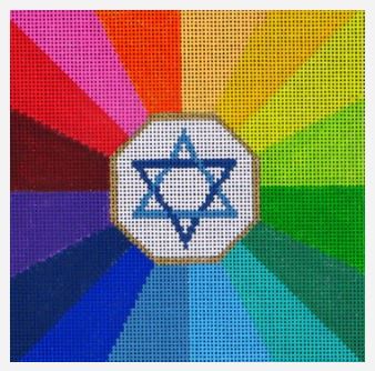 click here to view larger image of Star of David (hand painted canvases)