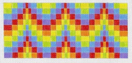 click here to view larger image of Bargello Rainbow (hand painted canvases)