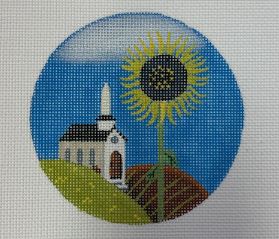 click here to view larger image of Church and Sunflower (hand painted canvases)