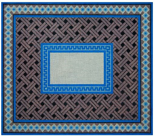 click here to view larger image of Brown Basket Weave  (hand painted canvases)