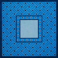 click here to view larger image of Blue Basket Weave - Small (hand painted canvases)