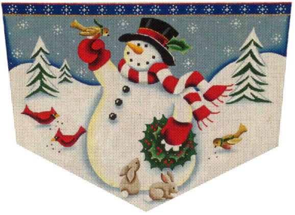 click here to view larger image of Forest Snowman Cuff (hand painted canvases)