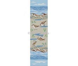 click here to view larger image of Eyeglass Case - Sandpiper (hand painted canvases)