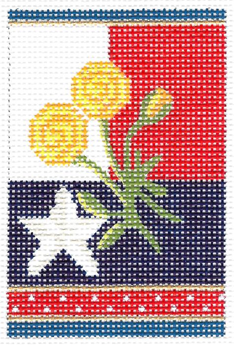 click here to view larger image of Yellow Rose Firecracker (hand painted canvases)
