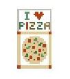 click here to view larger image of I Love Pizza (hand painted canvases)