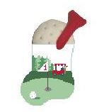 click here to view larger image of Golf Course w/Golf Ball (hand painted canvases)