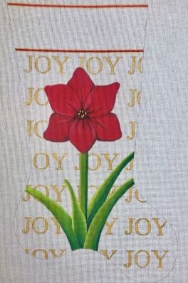 click here to view larger image of Amaryllis Joy Stocking (hand painted canvases)