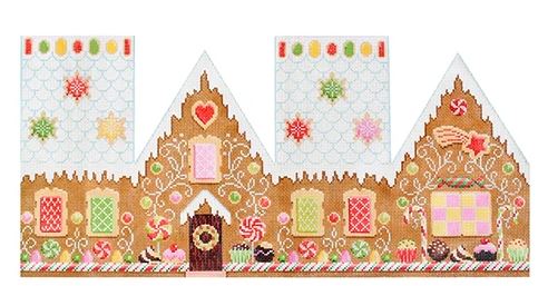 click here to view larger image of Candy Cottage Gingerbread House (hand painted canvases)