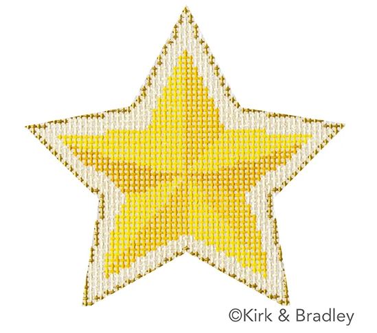 click here to view larger image of Advent Ornaments - Star (hand painted canvases)
