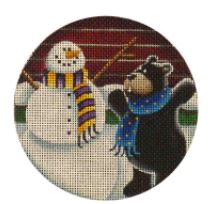 click here to view larger image of Bear/Snowman (hand painted canvases)
