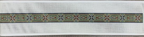 click here to view larger image of Kazak Belt - Green (hand painted canvases)