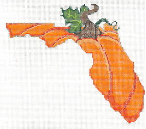 click here to view larger image of Pumpkin State Shaped - Florida (hand painted canvases)