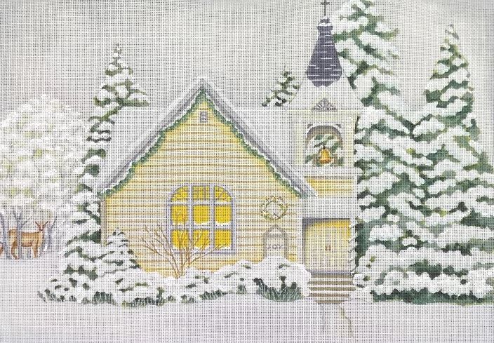 click here to view larger image of Winter Church (hand painted canvases)