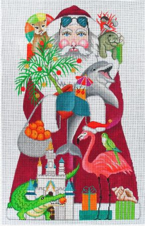 click here to view larger image of Florida Santa  (hand painted canvases)