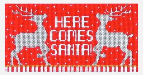 click here to view larger image of Here Comes Santa (hand painted canvases)