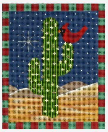 click here to view larger image of Cardinal/Cactus (hand painted canvases)