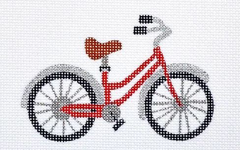 click here to view larger image of Red Bicycle (hand painted canvases)