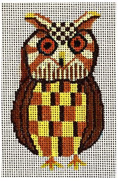 click here to view larger image of Owl Ornament (hand painted canvases)