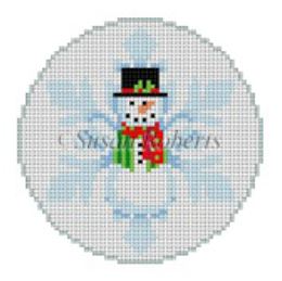 click here to view larger image of Snowflake - Snowman (hand painted canvases)