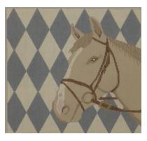 click here to view larger image of Argyle Horse (hand painted canvases)