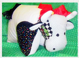 click here to view larger image of Farm Cow Pillow Pal (hand painted canvases)