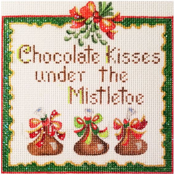 click here to view larger image of Chocolate Kisses (hand painted canvases)
