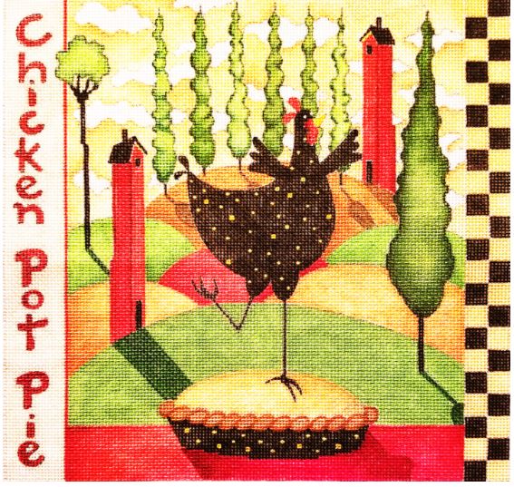 click here to view larger image of Chicken Pot Pie (hand painted canvases)