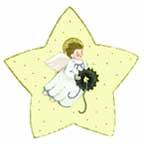 click here to view larger image of Angel w/Wreath (hand painted canvases)