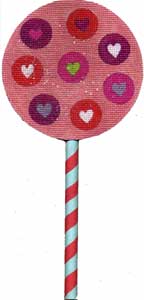 click here to view larger image of Heart Spots Lollipop (hand painted canvases)