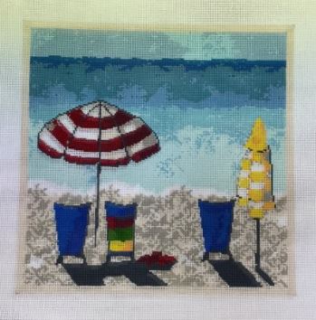 click here to view larger image of Beach Scene (hand painted canvases)