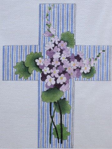 click here to view larger image of Lilacs Cross (hand painted canvases)