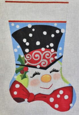 click here to view larger image of Snowman Stocking 13M (hand painted canvases)