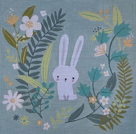 click here to view larger image of Bunny Garden (hand painted canvases)