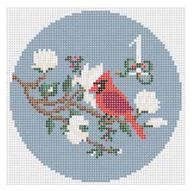 Southern Christmas Day 1 - Cardinal in Magnolia Tree hand painted canvases 