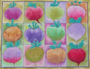 click here to view larger image of Beets by the Dozen (hand painted canvases)