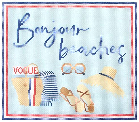 click here to view larger image of Bonjour Beaches (printed canvas)