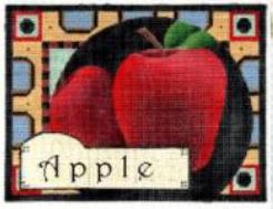 click here to view larger image of Apple (hand painted canvases)